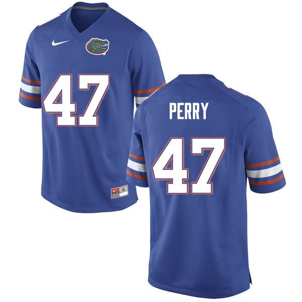 NCAA Florida Gators Austin Perry Men's #47 Nike Blue Stitched Authentic College Football Jersey FVV3364QC